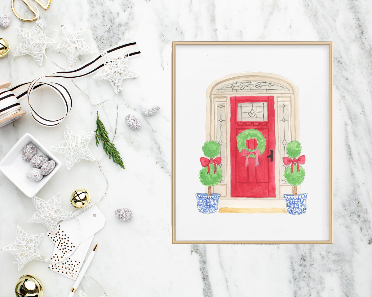 Watercolor Personalized Front Door Painting Private Party