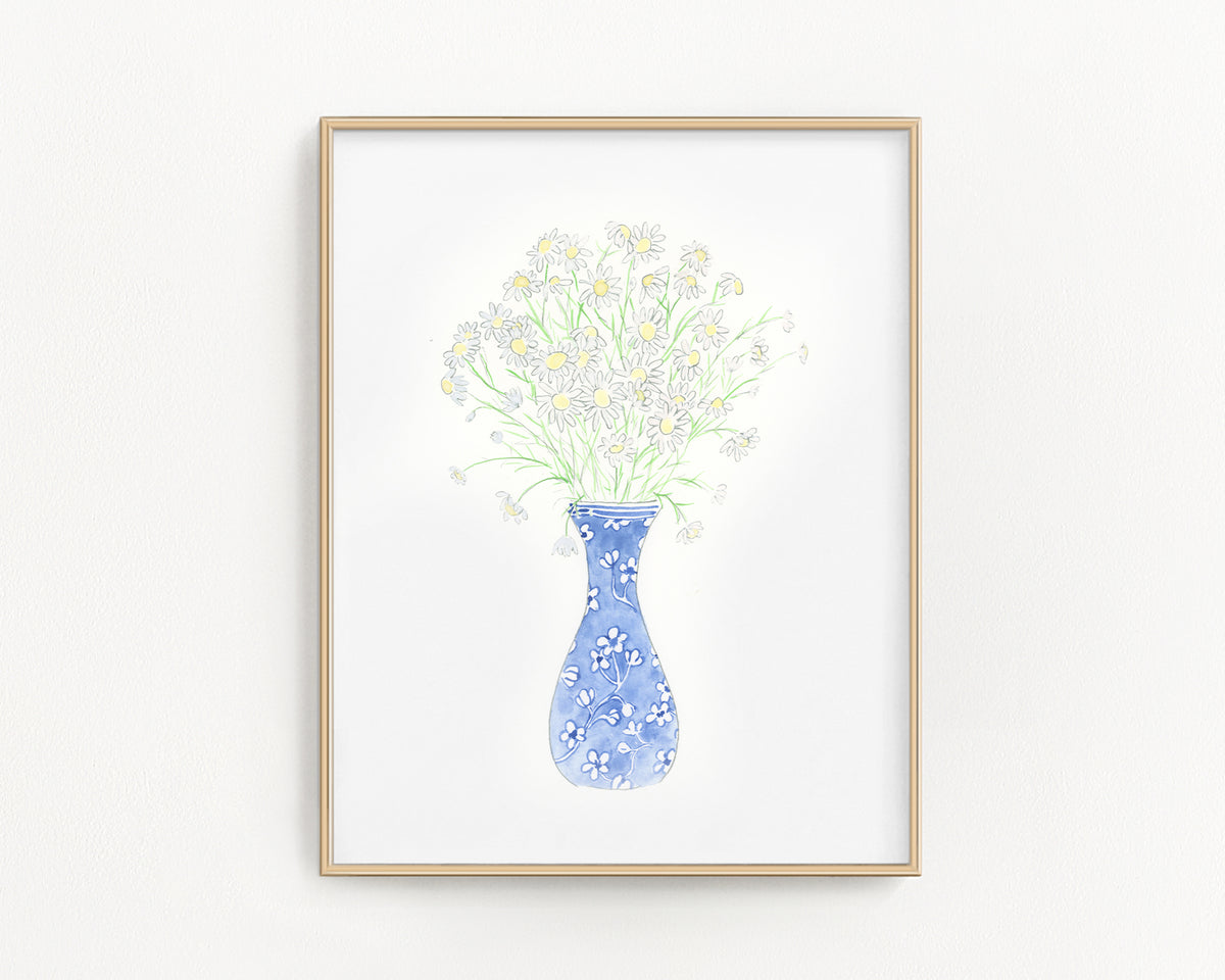 Watercolor Chamomile Painting Sheet