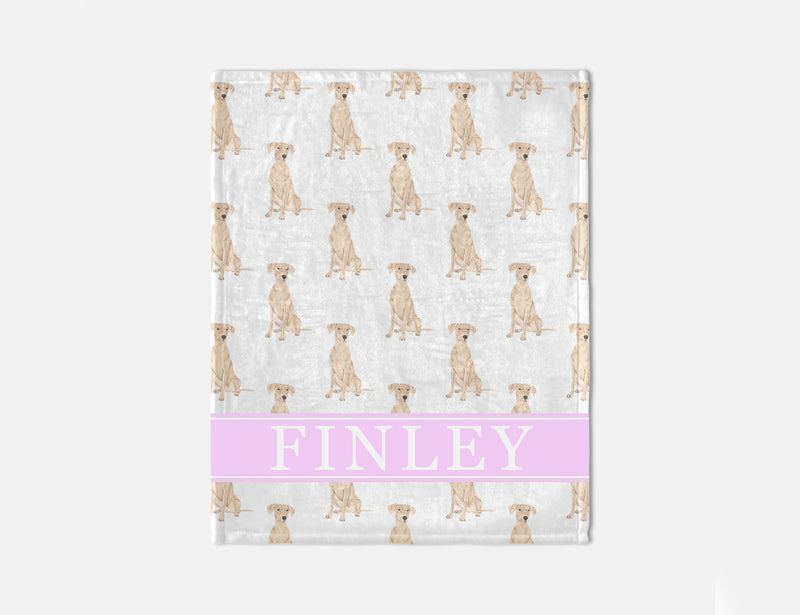 Personalized German Pinscher Minky Baby Blanket