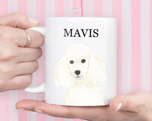 Personalized Poodle (White) Ceramic Mug