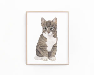 Personalized Tabby Cat Fine Art Prints