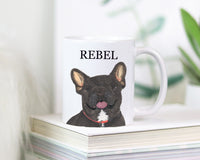 Personalized French Bulldog (Black & Tan Tricolor) Ceramic Mug