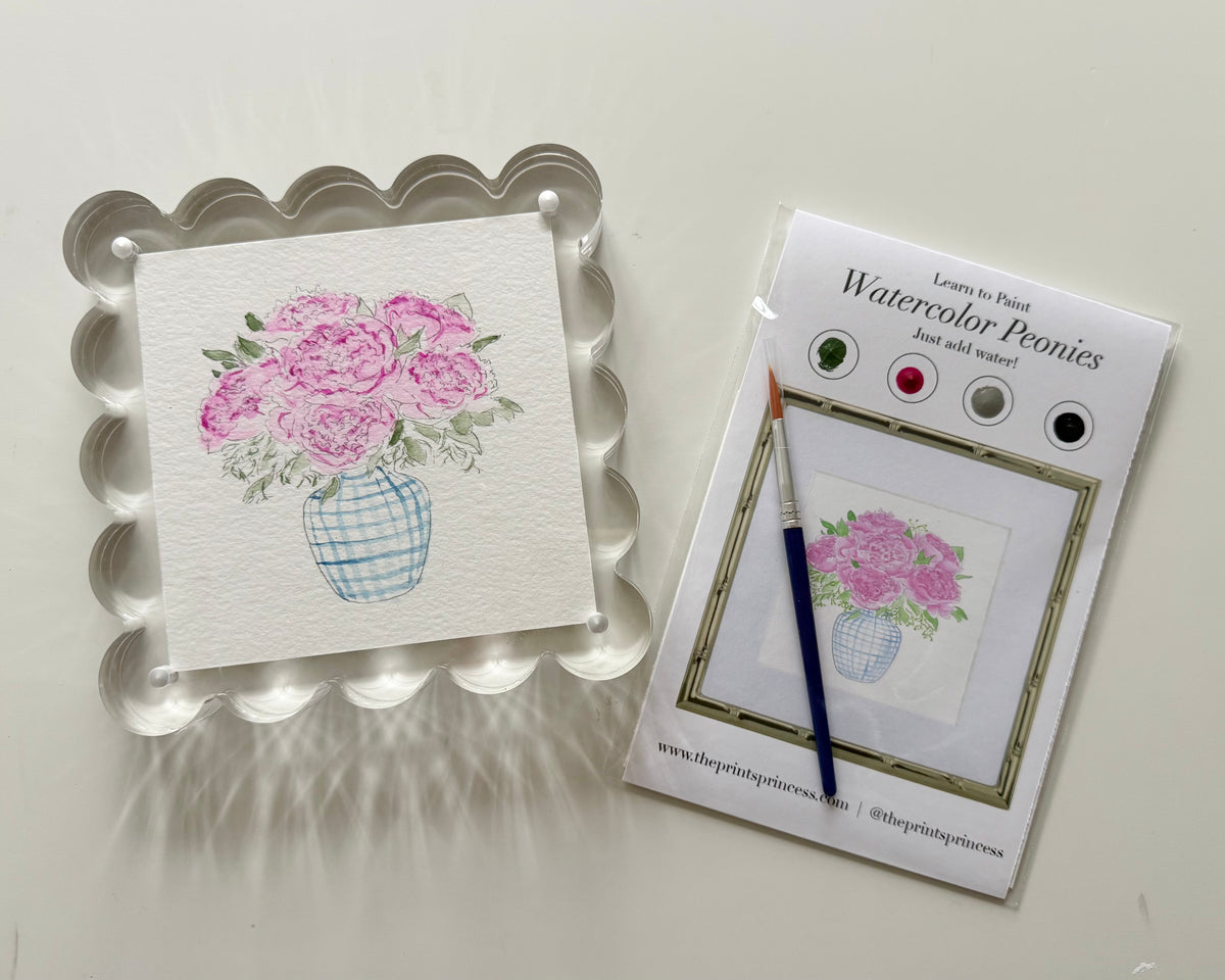 Mini Peony Watercolor Kit
