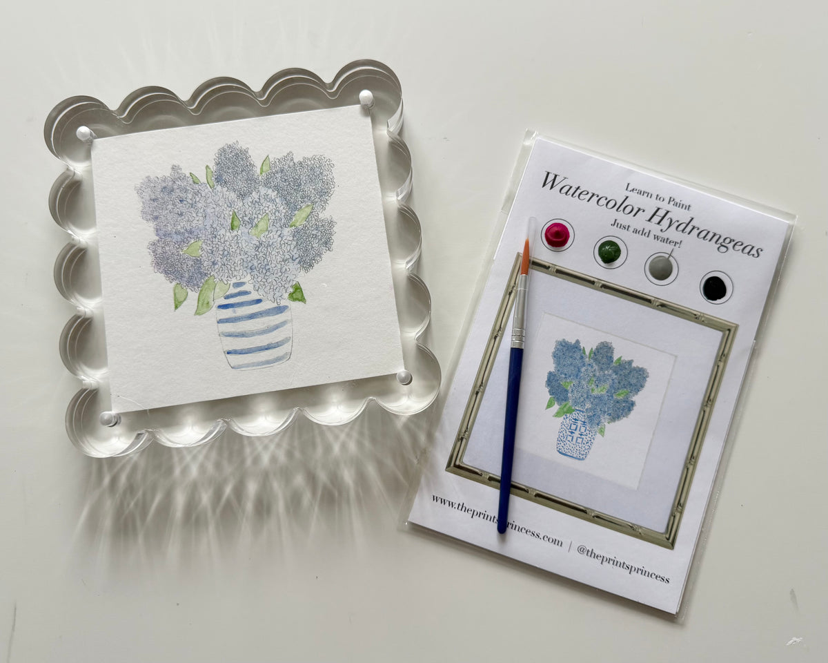 Mini Hydrangea Watercolor Kit