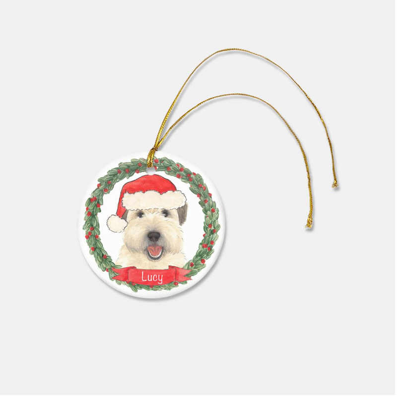 Personalized Wheaten Terrier Christmas Ornament