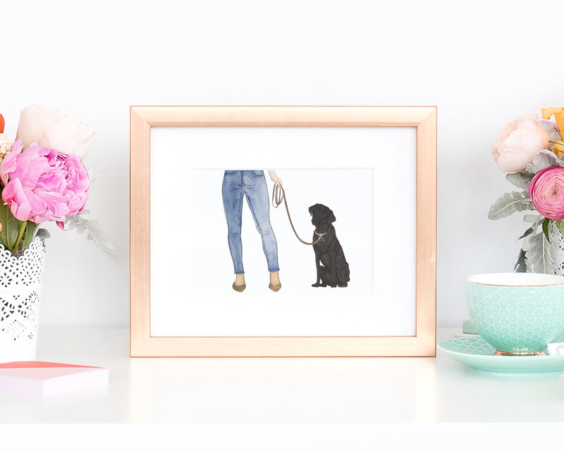 Custom Labrador (Black) Dog Mom Print