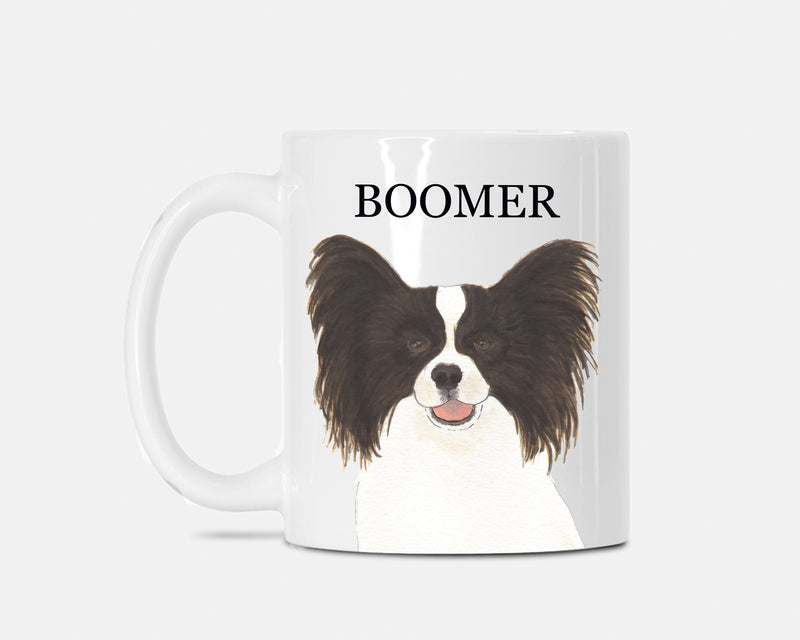Personalized Papillon (Black) Ceramic Mug