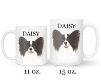 Personalized Papillon (Black) Ceramic Mug
