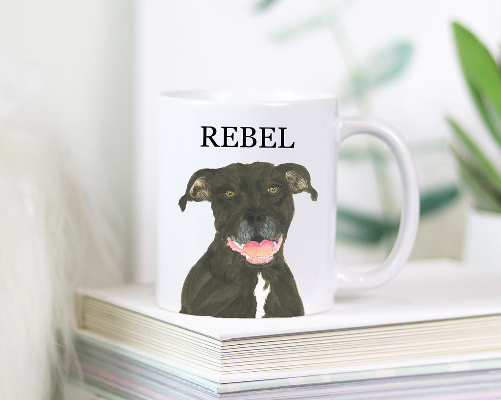 Personalized Pitbull (Black) Ceramic Mug