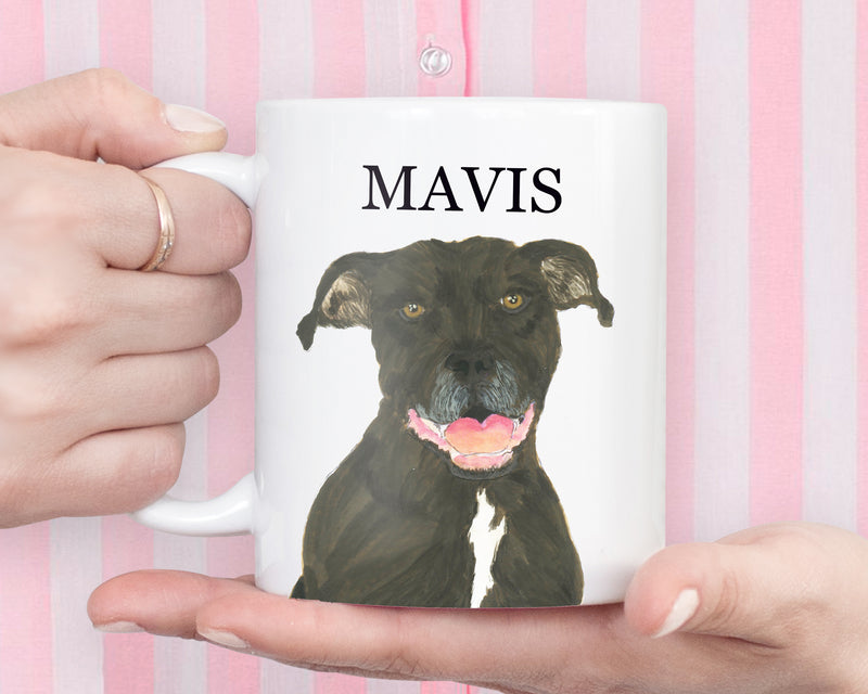 Personalized Pitbull (Black) Ceramic Mug