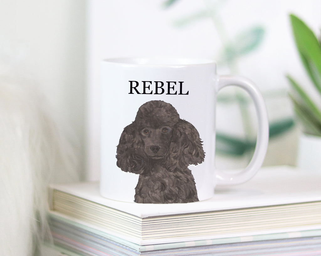 Personalized Poodle (Black) Ceramic Mug