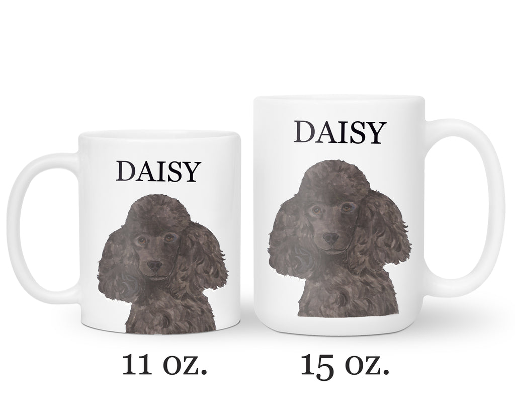 Personalized Poodle (Black) Ceramic Mug