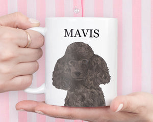 Personalized Poodle (Black) Ceramic Mug
