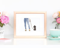 Custom Poodle (Black) Dog Mom Print