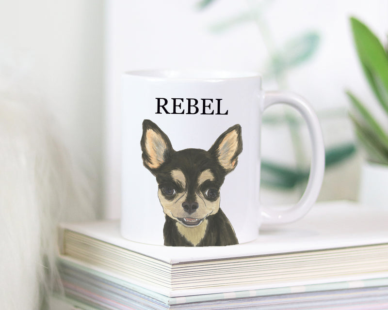 Personalized Chihuahua (Short Haired, Black & Tan) Ceramic Mug