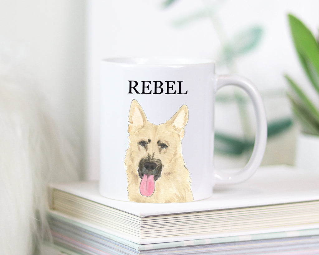 Personalized German Shepherd (Black & Tan) Ceramic Mug