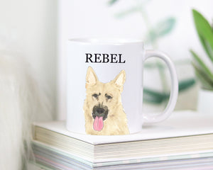 Personalized German Shepherd (Black & Tan) Ceramic Mug