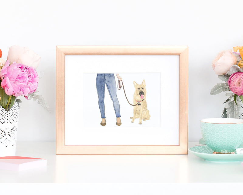 Custom German Shepherd (Black & Tan) Dog Mom Print