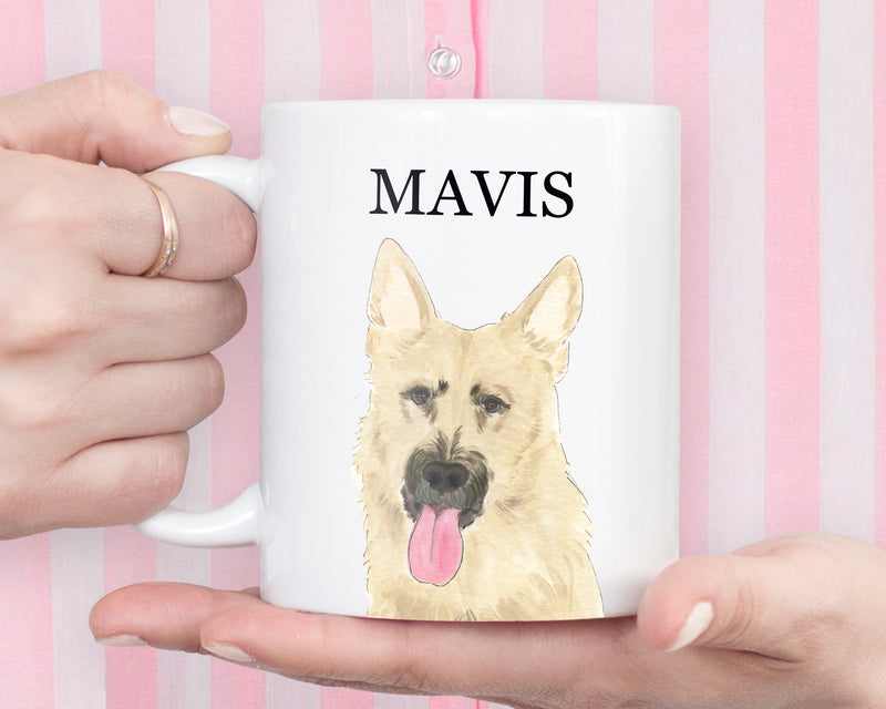 Personalized German Shepherd (Black & Tan) Ceramic Mug