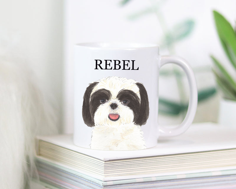 Personalized Shih Tzu (Black & White) Ceramic Mug