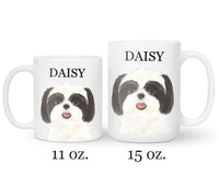 Personalized Shih Tzu (Black & White) Ceramic Mug