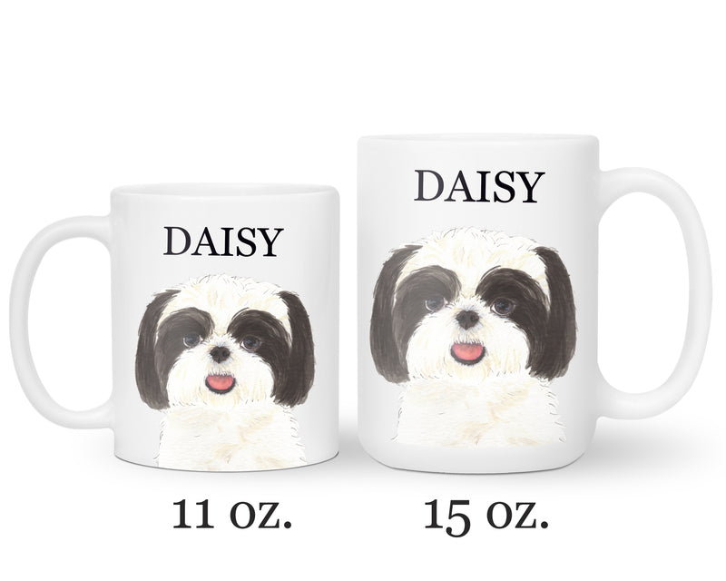 Personalized Shih Tzu (Black & White) Ceramic Mug
