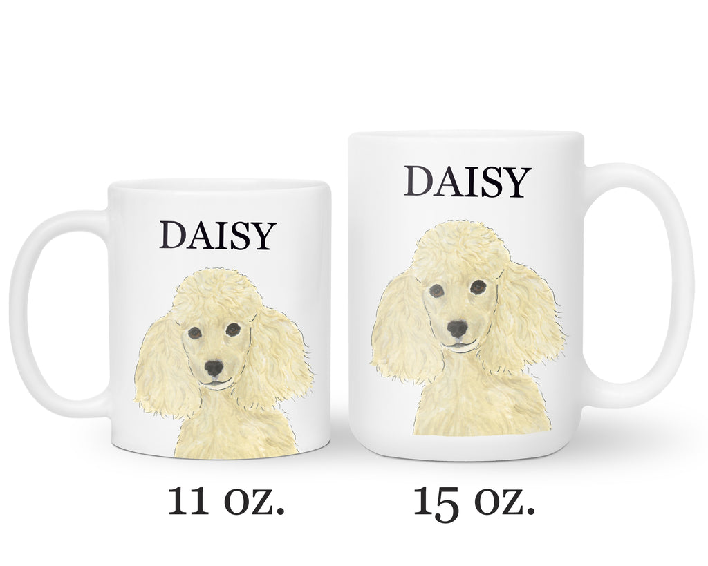 Personalized Poodle (Blonde Tan Golden) Ceramic Mug