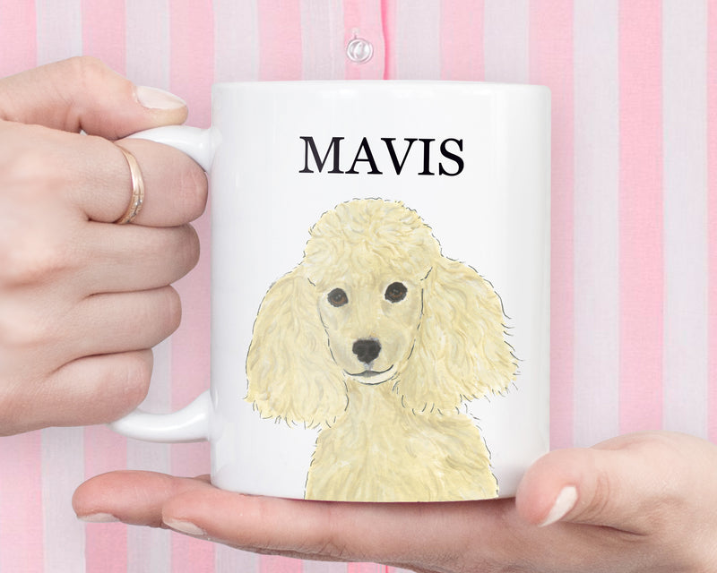 Personalized Poodle (Blonde Tan Golden) Ceramic Mug
