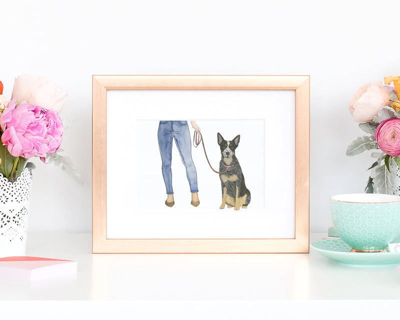 Custom Australian Cattledog Heeler (Blue) Dog Mom Print