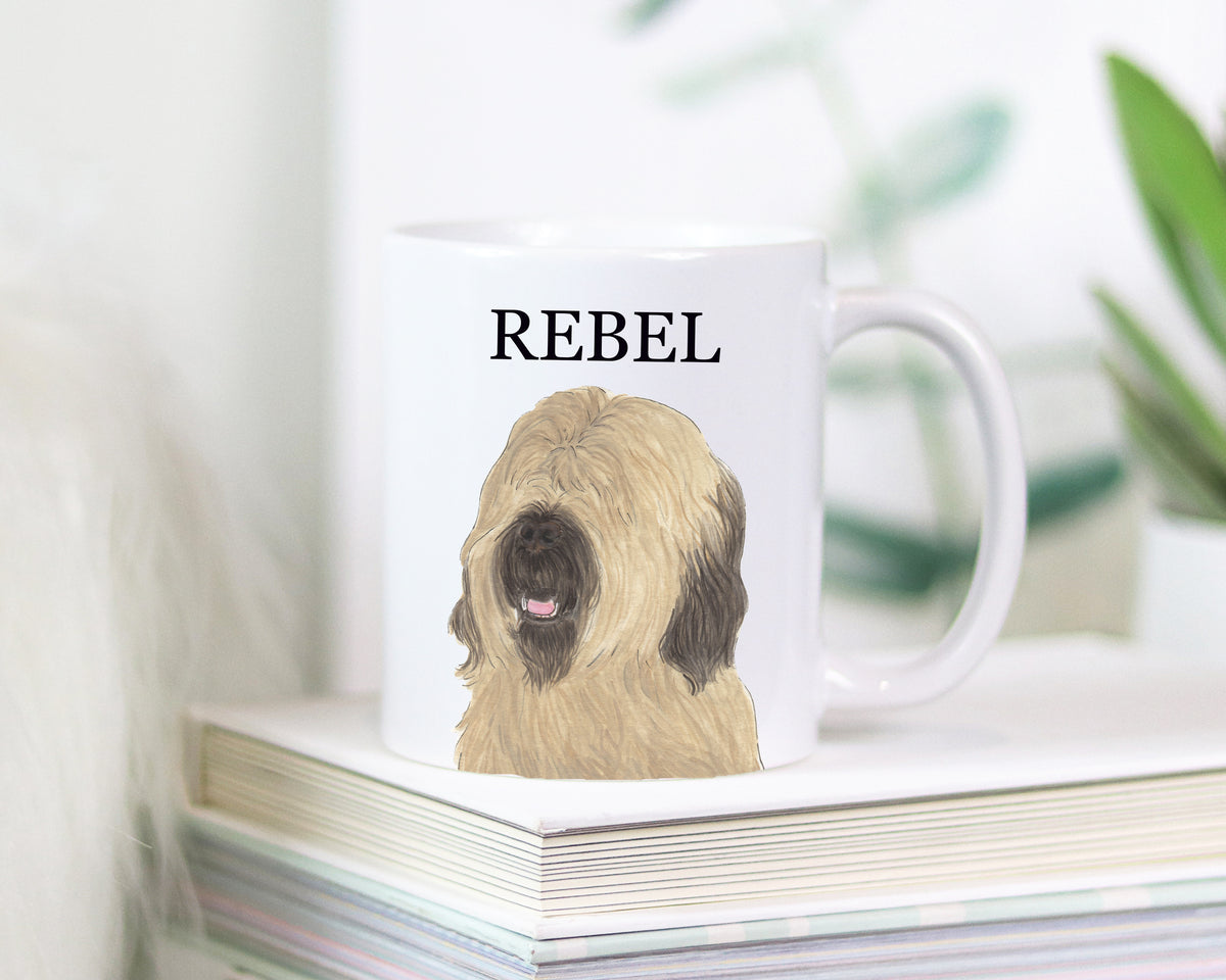 Personalized Briard Ceramic Mug