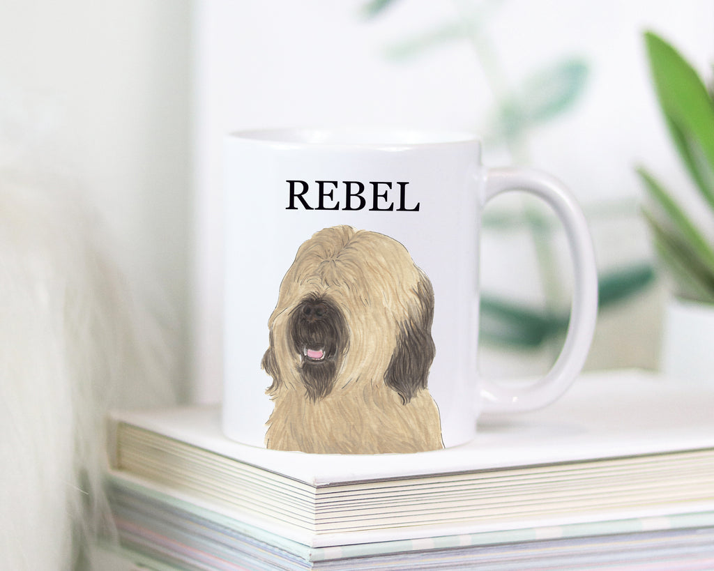 Personalized Briard Ceramic Mug