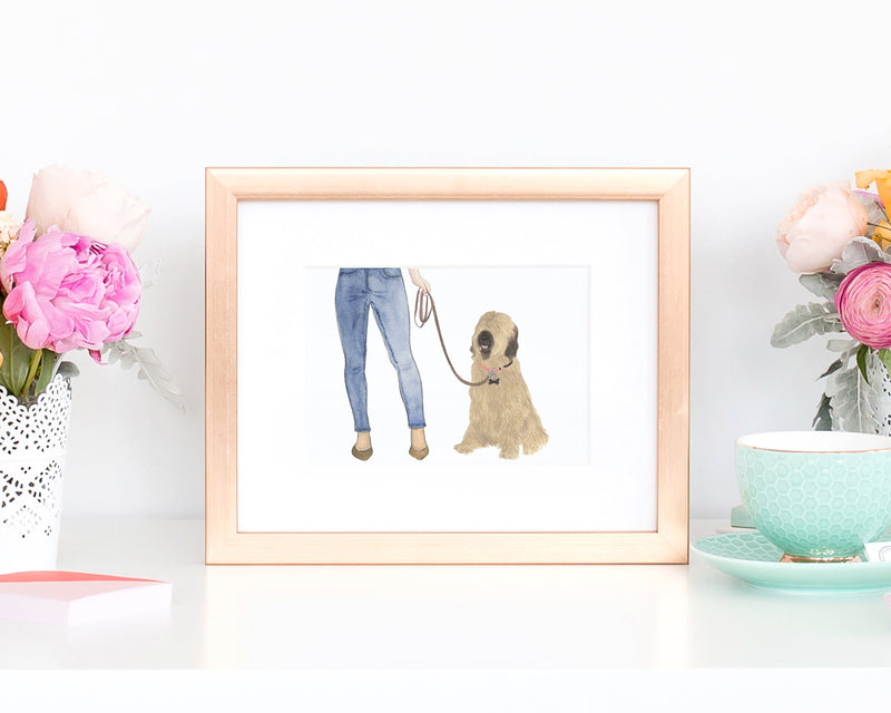 Custom Briard Dog Mom Print