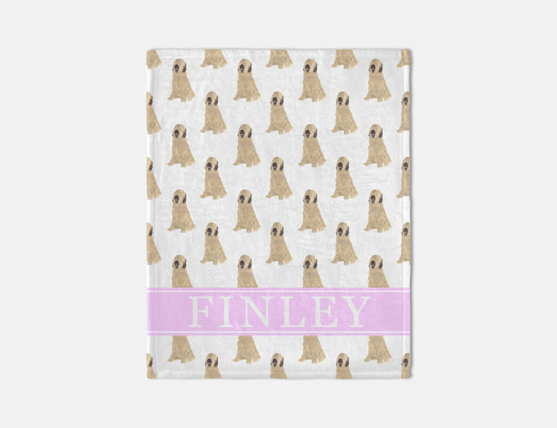 Personalized Briard Minky Baby Blanket
