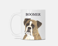 Personalized Boxer (Brindle) Ceramic Mug