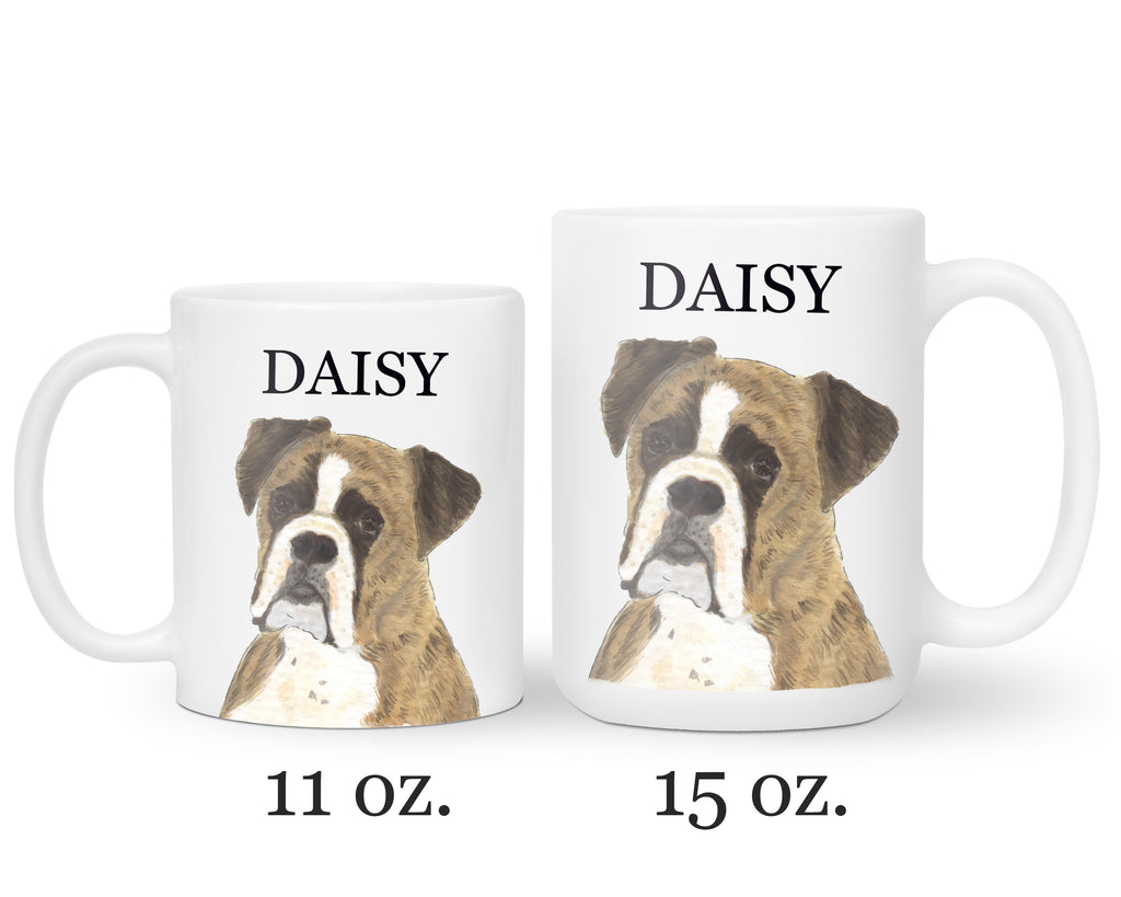 Personalized Boxer (Brindle) Ceramic Mug