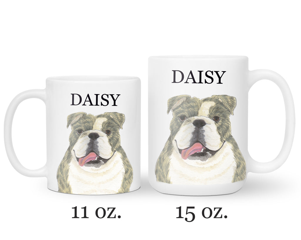 Personalized English Bulldog (Brindle) Ceramic Mug