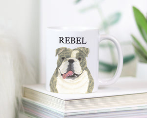 Personalized English Bulldog (Brindle) Ceramic Mug