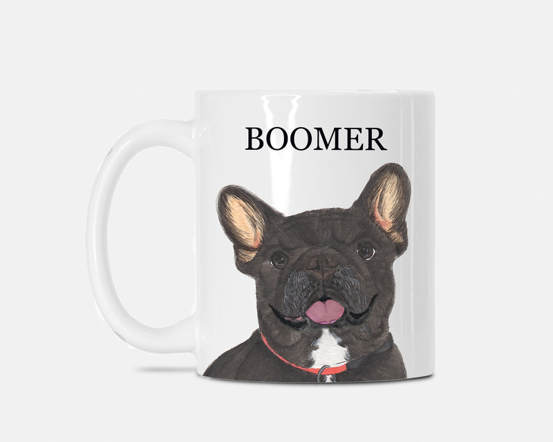 Personalized French Bulldog (Black / Brindle) Ceramic Mug