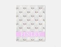 Personalized Shih Tzu (Brown and White) Minky Baby Blanket
