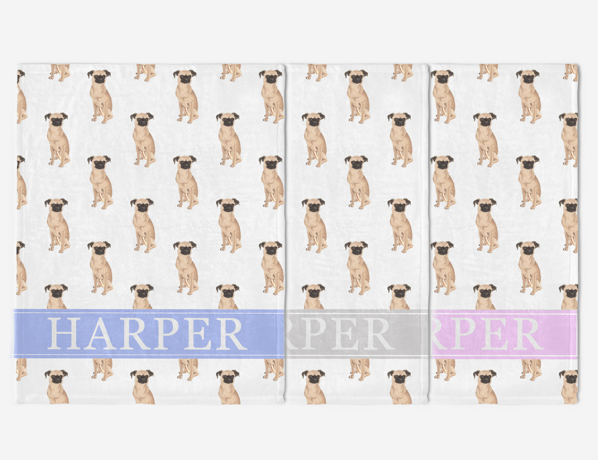 Personalized Brussels Griffon Minky Baby Blanket