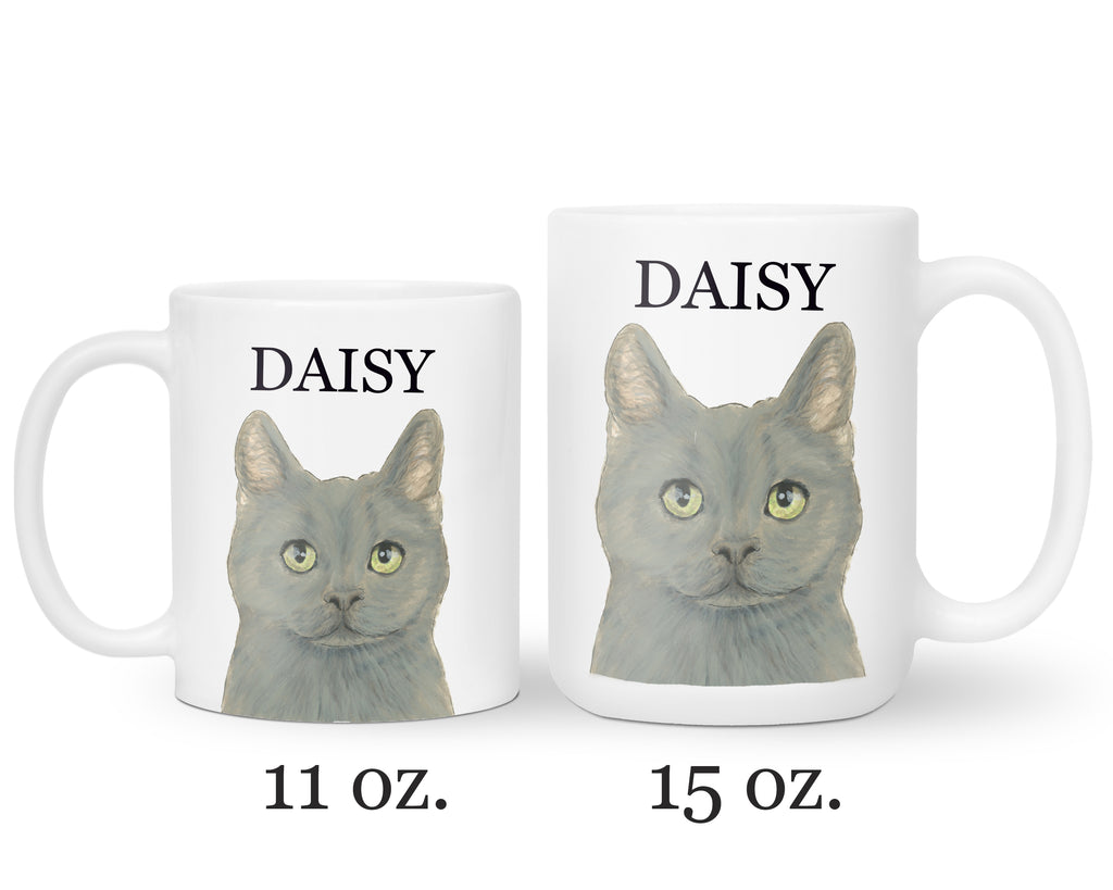 Personalized Chartreuse Cat Ceramic Mug