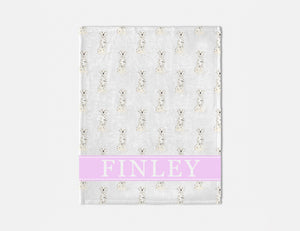 Personalized Dalmatian Minky Baby Blanket