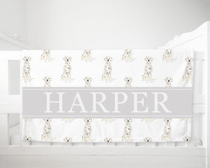 Personalized Dalmatian Minky Baby Blanket