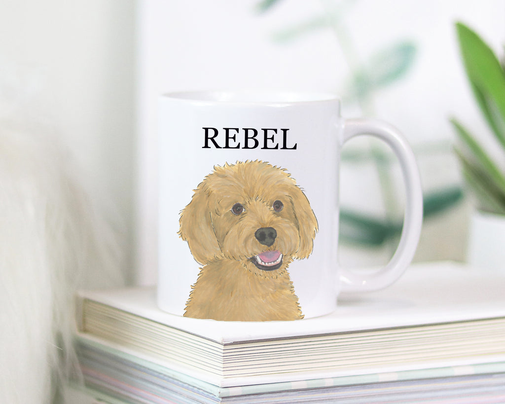 Personalized Cockapoo (Red Golden Apricot) Doodle Ceramic Mug