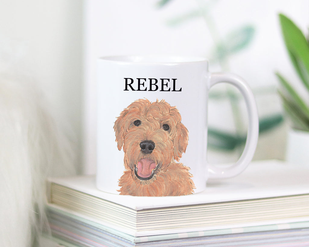 Personalized Doodle (Red Apricot Golden) Ceramic Mug