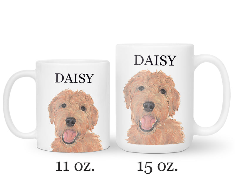 Personalized Doodle (Red Apricot Golden) Ceramic Mug