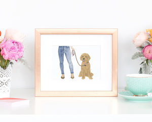 Custom Doodle (Apricot II) Dog Mom Print