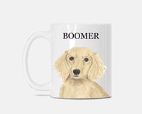 Personalized Dachshund (Long Haired, Cream) Ceramic Mug