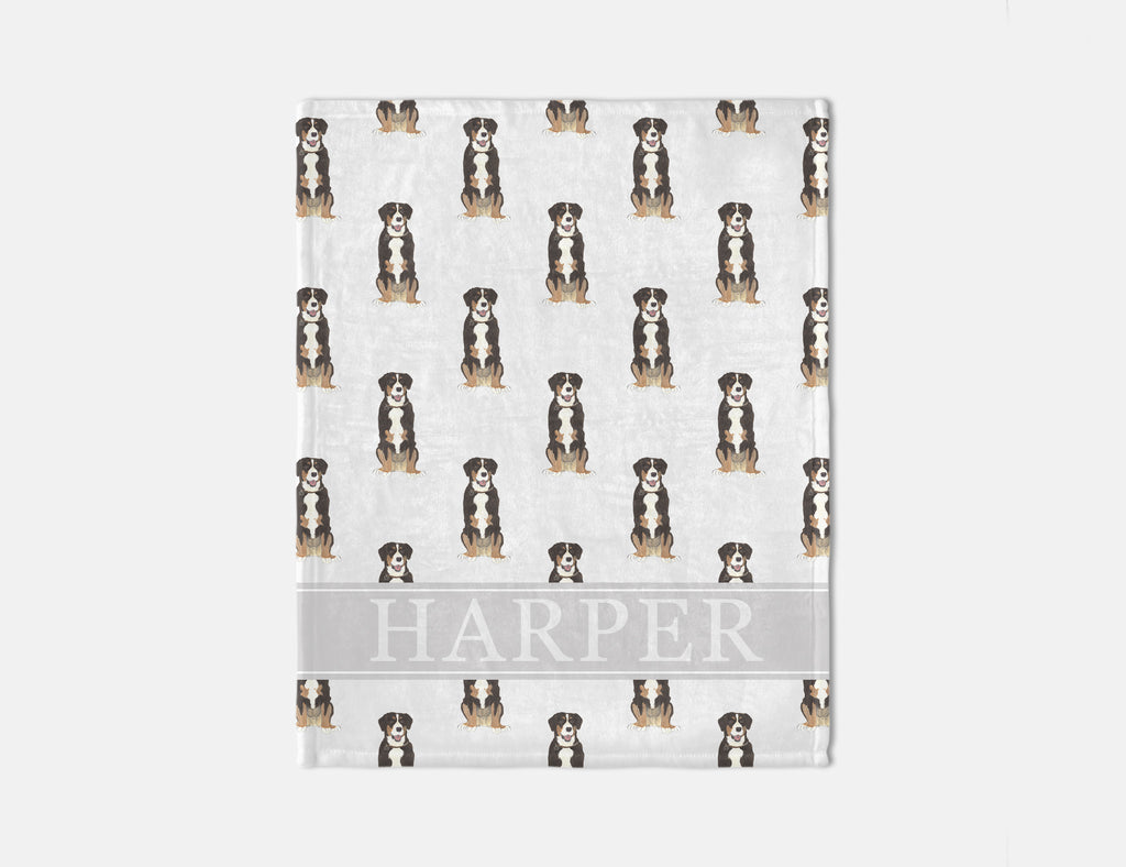 Personalized Entlebucher Mountain Dog Minky Baby Blanket