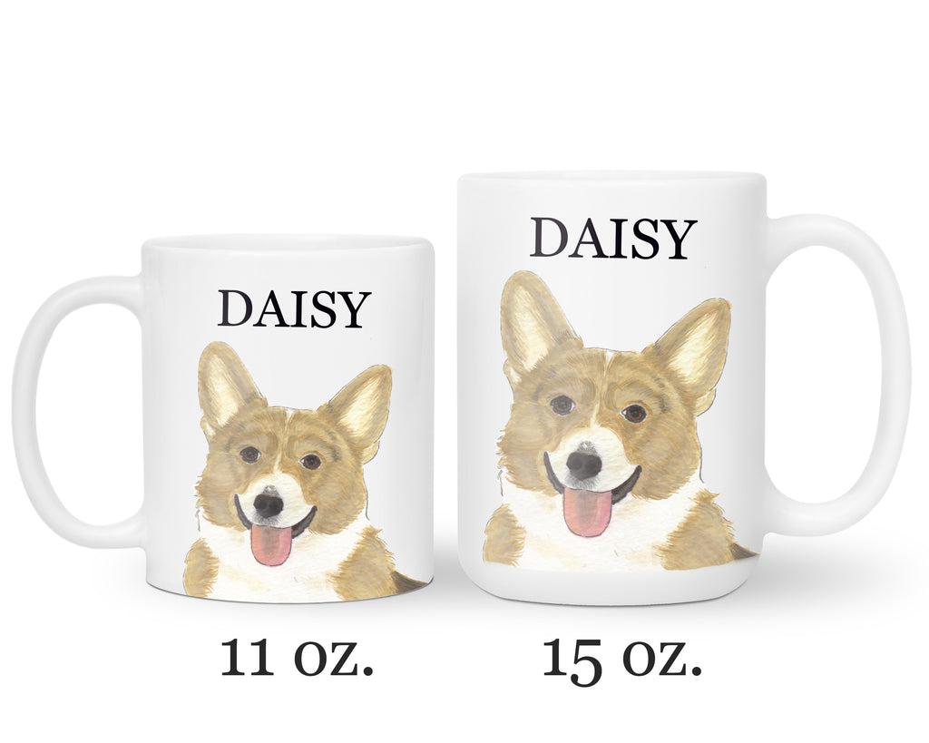 Personalized Corgi (Fawn & White) Ceramic Mug